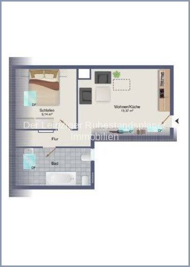 2 Zimmer/Dachgeschosswohnung - im Stadtkern - vermietet