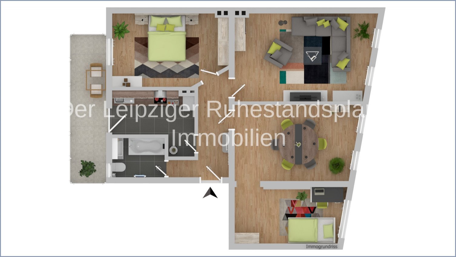 Grundriss mit Balkon Grundriss mit Balkon