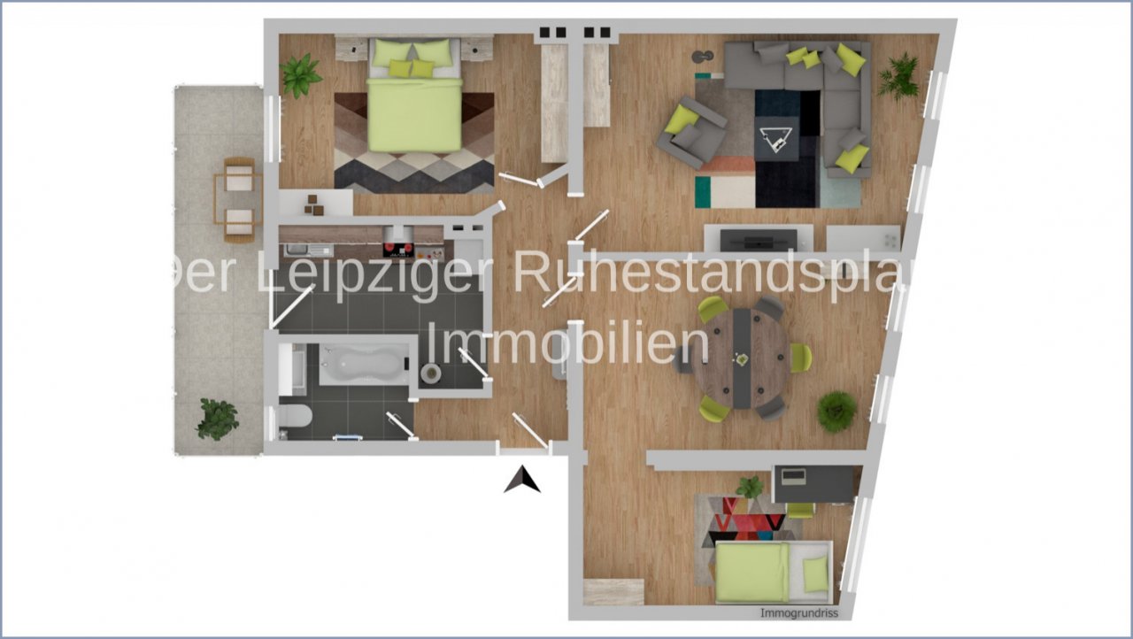 Grundriss mit Balkon Grundriss mit Balkon